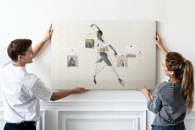 Quadro de aviso de cortiça Bailarina