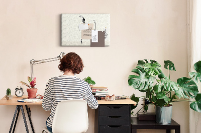 Quadro de aviso de cortiça Bailarina