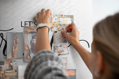 Quadro em cortiça A inscrição viaja