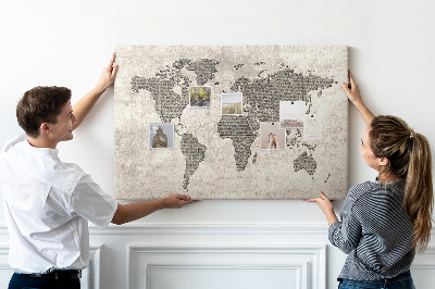 Painel em cortiça Mapa de jornal