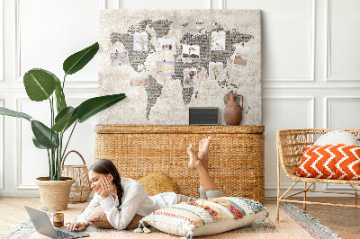 Painel em cortiça Mapa de jornal