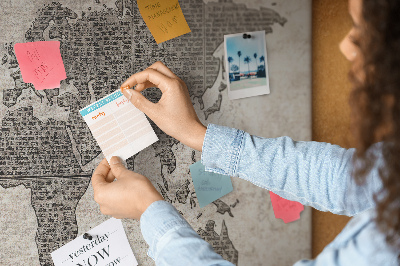 Painel em cortiça Mapa de jornal
