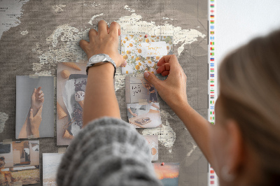 Quadro em cortiça Mapa-múndi marrom