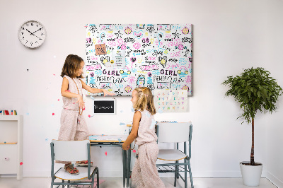 Painel em cortiça Padrão de rabisco