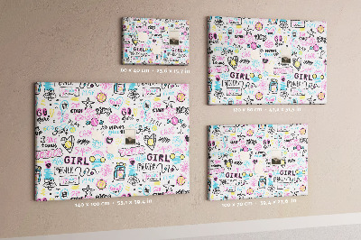 Painel em cortiça Padrão de rabisco