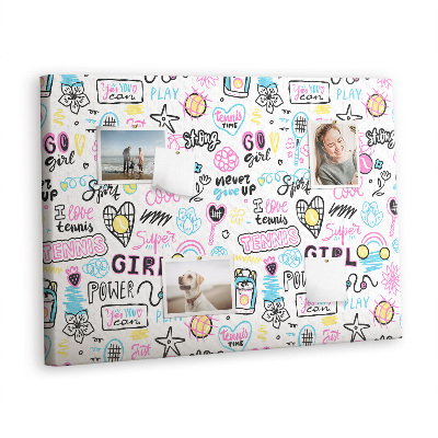 Painel em cortiça Padrão de rabisco