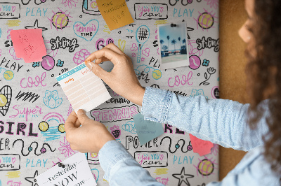 Painel em cortiça Padrão de rabisco