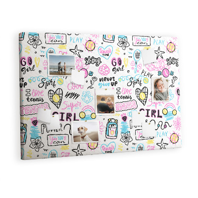 Painel em cortiça Padrão de rabisco