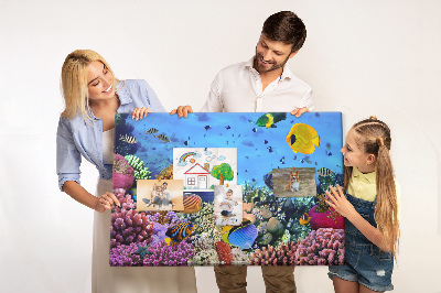 Painel em cortiça Vida subaquática