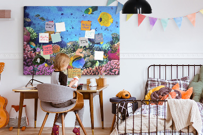 Painel em cortiça Vida subaquática