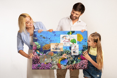 Painel em cortiça Vida subaquática