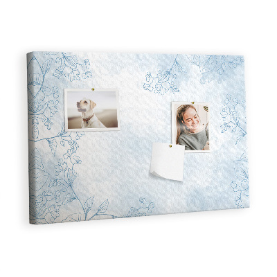 Quadro de aviso de cortiça Esboço de plantas