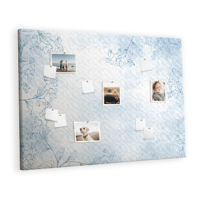 Quadro de aviso de cortiça Esboço de plantas