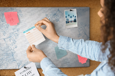 Quadro de aviso de cortiça Esboço de plantas