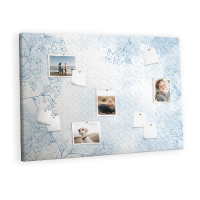 Quadro de aviso de cortiça Esboço de plantas