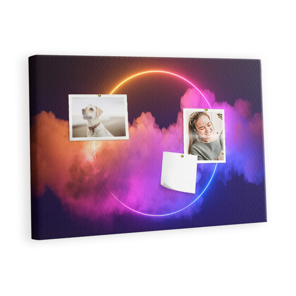 Painel em cortiça Abstração de fumaça 3D