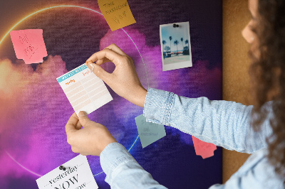 Painel em cortiça Abstração de fumaça 3D