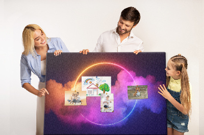 Painel em cortiça Abstração de fumaça 3D