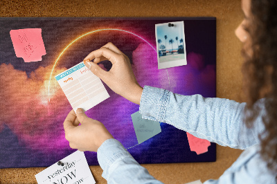 Painel em cortiça Abstração de fumaça 3D