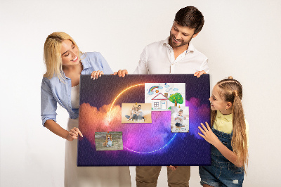 Painel em cortiça Abstração de fumaça 3D