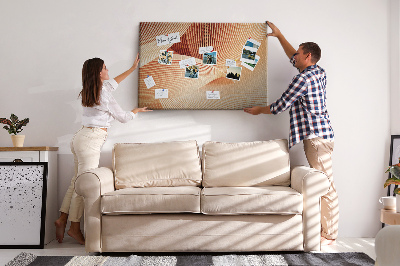 Painel em cortiça Padrão abstrato de ondas