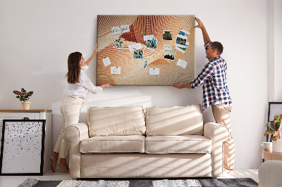 Painel em cortiça Padrão abstrato de ondas