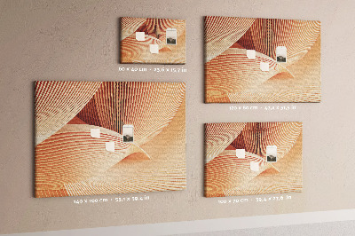 Painel em cortiça Padrão abstrato de ondas