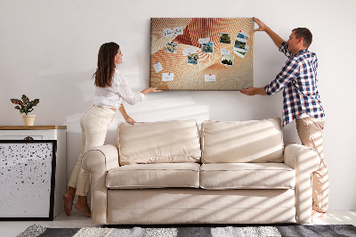 Painel em cortiça Padrão abstrato de ondas