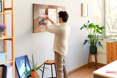 Painel em cortiça Padrão abstrato de ondas