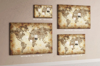 Quadro em cortiça Mapa antigo