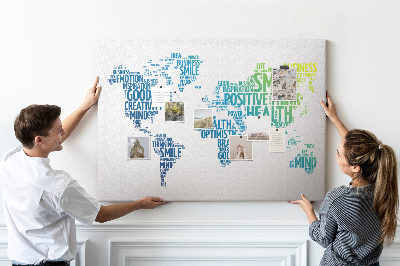 Painel em cortiça Pensamento positivo