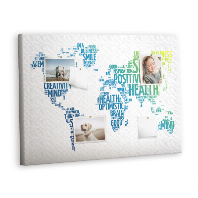 Painel em cortiça Pensamento positivo