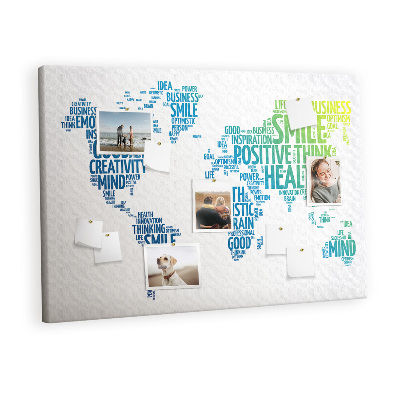 Painel em cortiça Pensamento positivo