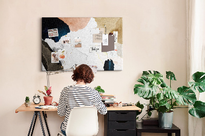 Quadro de aviso de cortiça Pontos de abstração