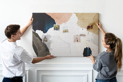 Quadro de aviso de cortiça Pontos de abstração