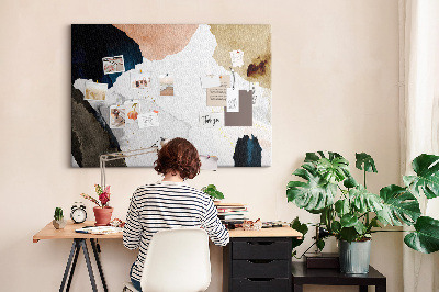 Quadro de aviso de cortiça Pontos de abstração