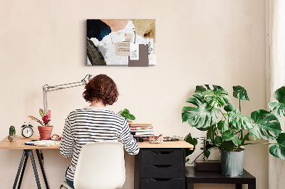 Quadro de aviso de cortiça Pontos de abstração