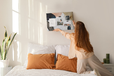 Quadro de aviso de cortiça Pontos de abstração