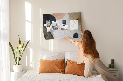 Quadro de aviso de cortiça Pontos de abstração