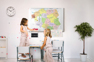 Quadro em cortiça Mapa da Polônia