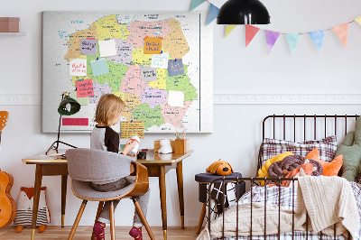Quadro em cortiça Mapa da Polônia