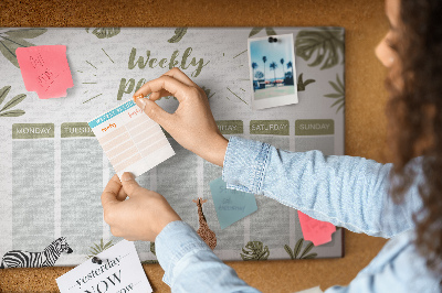 Painel em cortiça Planejador de safári