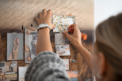 Quadro de aviso de cortiça Nascer do sol no campo