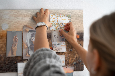 Quadro de aviso de cortiça Nascer do sol no campo