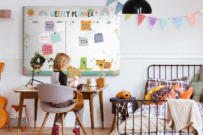 Quadro em cortiça Planejador de animais