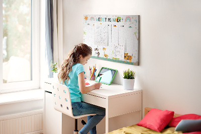 Quadro em cortiça Planejador de animais