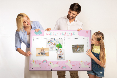 Painel em cortiça Planejador infantil