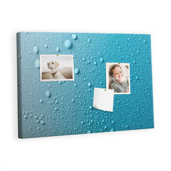 Quadro de aviso de cortiça Gotas de água