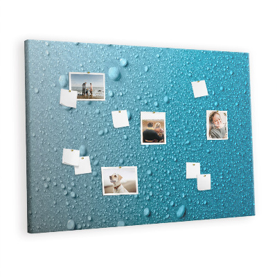 Quadro de aviso de cortiça Gotas de água