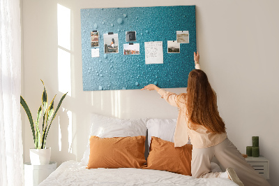 Quadro de aviso de cortiça Gotas de água